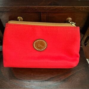 Dooney & Bourke Red Nylon Zip Pouch